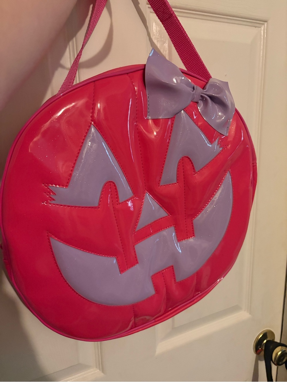 Nara Prado Pink Pumpkin Halloween Summerween Purse Crossbody Bag